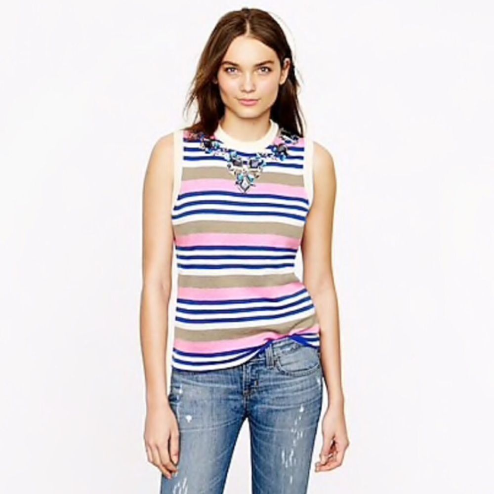 J. Crew Embellished Neckline Sweater
